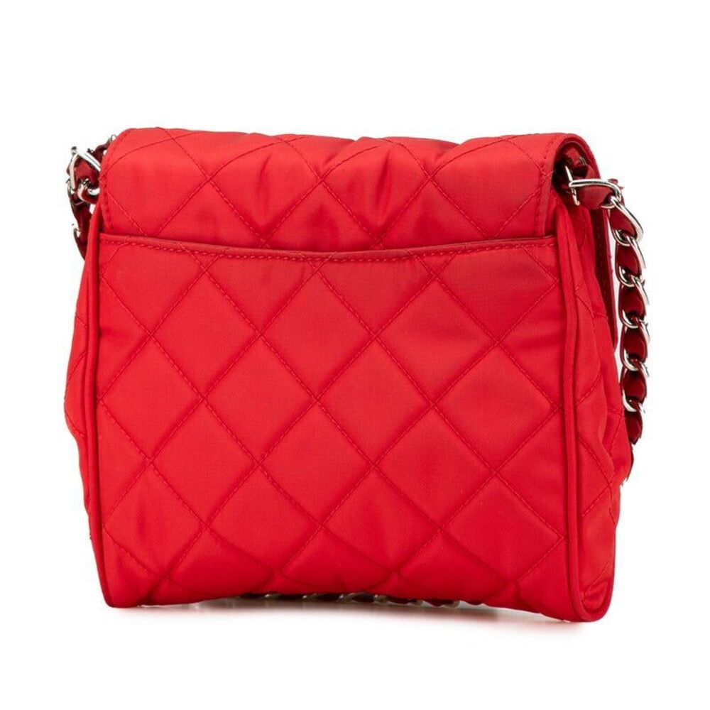 Prada Quilted Mini Chain Shoulder Bag Nylon Saffiano - Picture 2 of 6